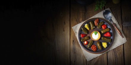 Yaprak Sarmas? rustic vine leaves filled with rice