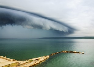Storm cloud at the sea in Croatia