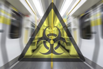 Coronavirus Covid 19. Public transportation restricted due to the coronavirus outbreak. Biohazard