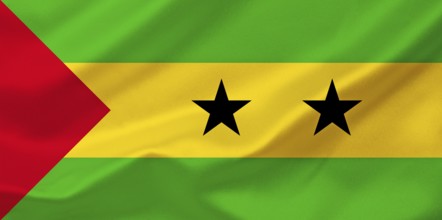 The flag of Sao Tome and Principe, Studio