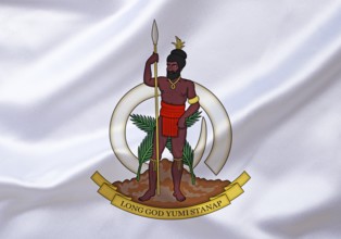 The coat of arms of Vanuata, country in Oceania, South Pacific, Studio