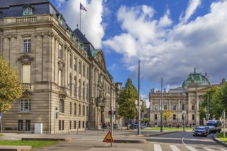 Building of prefecture of Bas-Rhin region on Republic Square, Strasbourg, France, Europe