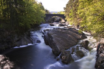 Water cascades in Invermoriston, Scotland, United Kingdom Scotland