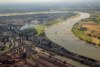 Thyssen Stahl steelworks in Duisburg on the Rhine