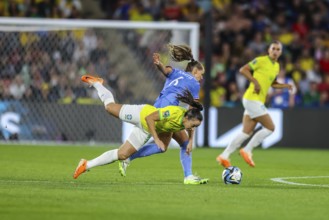 BRISBANE, AUSTRALIA, JULY 29: LUANA of Brazil and Sandie Toletti of France compete as Brazil plays
