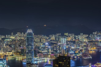 Hong Kong night view seen from Victoria Peak. Shooting Location: Hong Kong Special Administrative