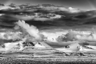 Summit in Sarek National Park, Laponia World Heritage Site, Norrbotten, Lapland, Sweden, June 2016,
