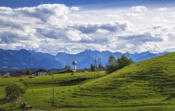 The catholic curch of Eckarts in the Allgäu (Bavaria, Germany)