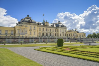 Castle park, garden side Drottningholm Castle, Ekerö municipality, Stockholms län province, Sweden,