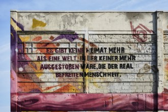 Quote by Theodor W. Adorno, philosopher of the Frankfurt School, graffiti, art cube on the