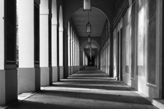 Classic portico in black and white
