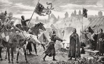 Frederick III. of Nuremberg informs Rudolf von Habsburg about his election to king of the Romans