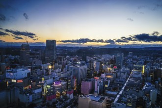 Streets of Miyagi Prefecture and Sendai (from the observatory of the AER). Shooting Location: