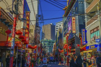 Lanterns in Yokohama Chinatown (Spring Festival). Shooting Location: Naka -ku, Yokohama -shi