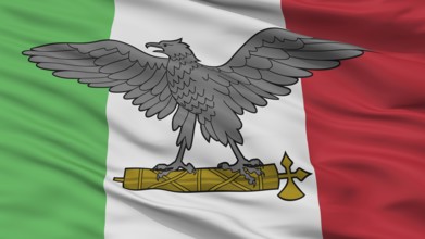War The Italian Social Republic Flag, Closeup View