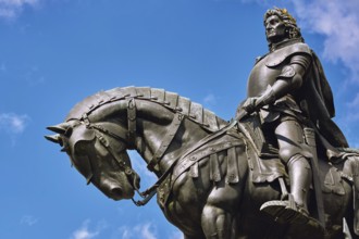 King Matthias Corvin statue in Cluj Napoca, Romania Cluj Napoca, Romania, Europe