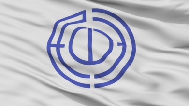 Tateyama City Flag, Country Japan, Chiba Prefecture, Closeup View
