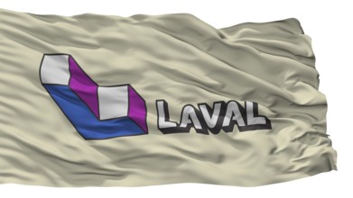 Laval City Flag, Country Canada, Quebec Province, Isolated On White Background