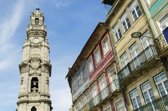 Clerigos tower landmark in central porto portugal