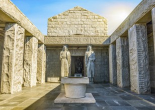 Statues of women in Mausoleum of Petar II Petrovic-Njegos, Montenegro, Europe