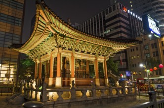 Central seoul in south korea at night