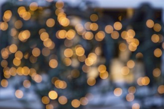 Christmas bokeh background with blurred fairy lights festive bokeh background with blurred fairy