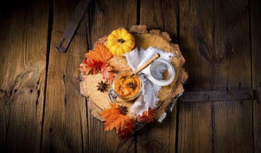 An autumnal rustic pumpkin