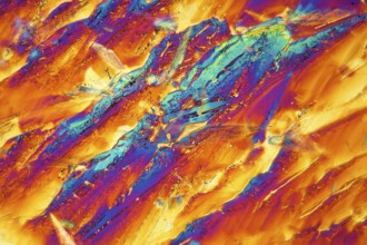 Potassium hydroxide under the microscope and in polarised light