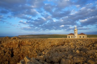 Menorca Punta Nati Faro lighthouse in Ciutadella Balearic Islands of Spain