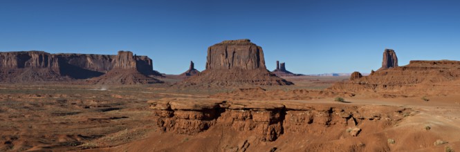 Panorama of Monument Valley, Arizona, United States, North America