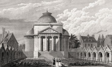 The Chapelle expiatoire, Paris, antique steel engraved print, 1831