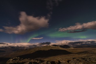 Northern Lights (Aurora borealis), Rapadalen, Sarek National Park, Laponia World Heritage Site,