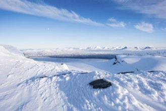 View of Sarek National Park, Laponia World Heritage Site, Norrbotten, Lapland, Sweden, May 2015,