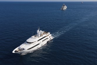 Aerial view 42, 6 metre long motor yacht EMOTION 2, delivered in 2007 by the Italian shipyard CRN,
