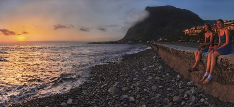 Sunset on the beach of Valle Gran Rey, La Gomera