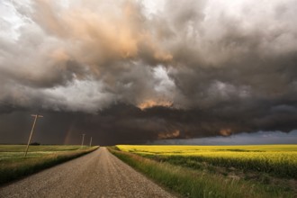 Storm Clouds Canada rural countryside Prairie Scene