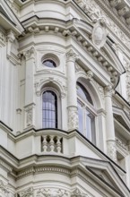 One of the residential buildings in the art-nouveau style in Prague