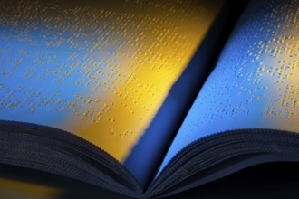 A book written in Braille. Braille for the blind. Austria