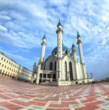 Kul sharif mosque in kazan russia, fisheye