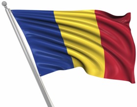 Flag of Romania, This is a computer generated and 3d rendered image
