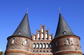 Holsten Gate in the Hanseatic City of Lübeck