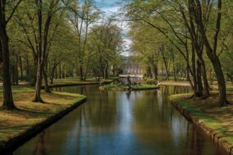 Castle park in Bayreuth in Bavaria, Germany, Europe