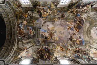 Rome, Italy, August 18, 2016: Interior view of church of St. Ignatius of Loyola. It is a Roman