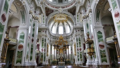 High altar of the Jesuit Church of St Ignatius and St Francis Xavier in Mannheim