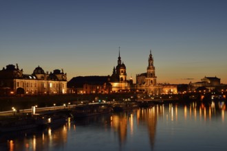 Evening in Dresden overlooking the Brühl's Terrace Evening in Dresden overlooking the Brühl's