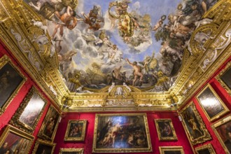 FLORENCE, ITALY, OCTOBER 28, 2015 : interiors and architectural details of Palazzo Pitti, october