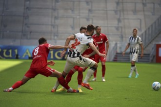 There was no way through for the Basel players, like Sergio López (FC Basel) here, during the