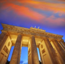 Berlin Brandenburg Gate Brandenburger Tor at sunset in Germany