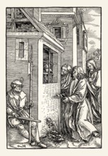 Saint Peter in prison, by Hans Schäufelin, woodcut, 16th century