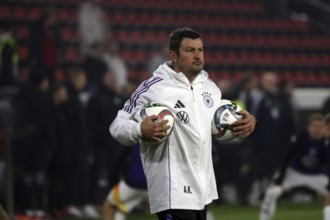 German goalkeeping coach Andreas Kronenberg (Team Germany) at the warm-up for the UEFA Nations